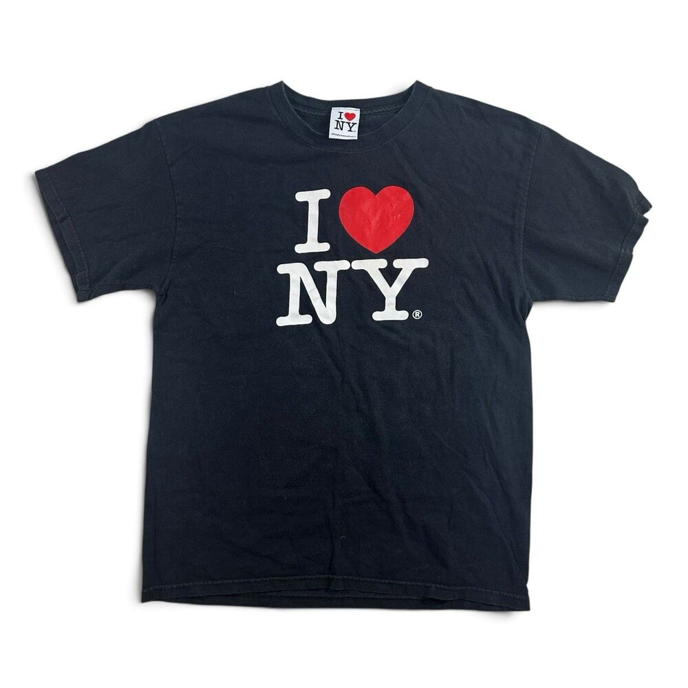 I Love NY T-Shirt Black Officially Licensed Tourist Souvenir Adult XL Vintage